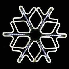 Вулична світлодіодна гірлянда фігура "Сніжинка" 50см, з ефектом падаючої краплі, холодний білий