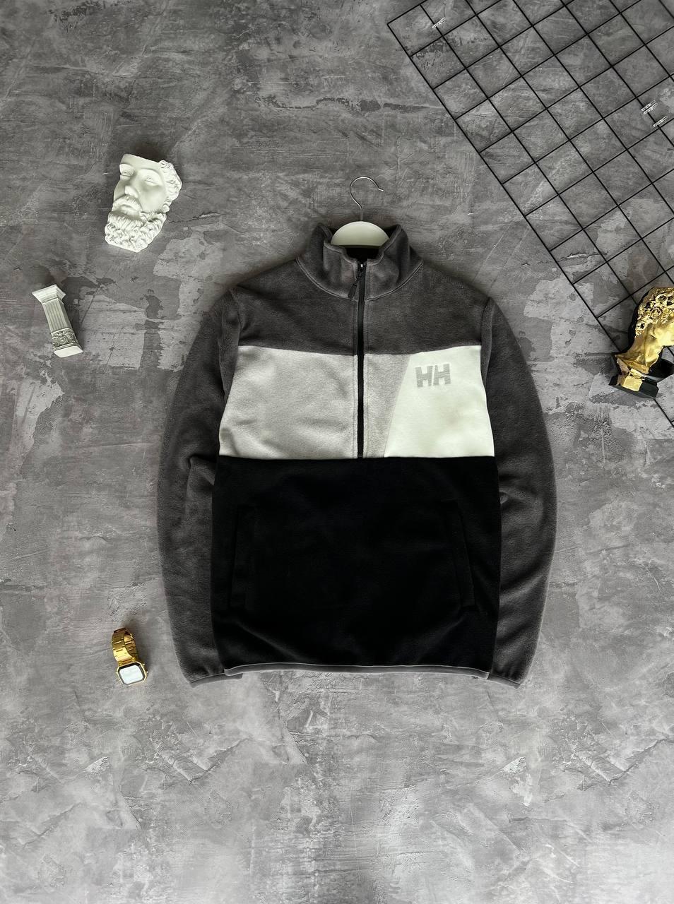 Чоловіча флісова кофта на змійці Helly Hansen M1709 сіра