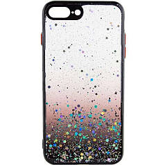 Чохол панель із блискітками та захистом камери для Apple iPhone 6, 6S Black