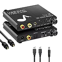 Цифро-аналоговий перетворювач 192Khz/24Bit з регулюванням гучності AirBase USB DAC