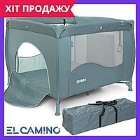 Манеж детский квадратный игровой El Camino ME 1030 ARENA Jade Green Len зеленый