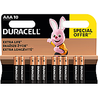 Щелочные батарейки ААА Duracell Basic 1.5V LR6 10 шт Бельгия