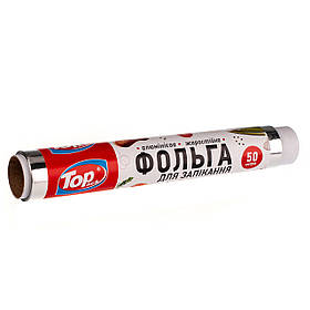 Фольга алюмінієва для запікання Toppack 29см 50м 14мкм міцна