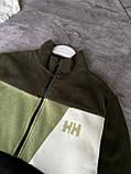 Чоловіча флісова кофта на змійці Helly Hansen M1711 зелена, фото 3