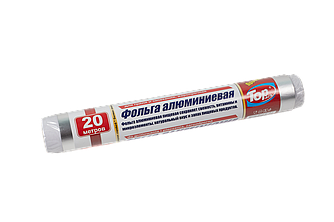 Фольга алюмінієва для запікання Toppack Преміум 29см 20м 14мкм супер міцна
