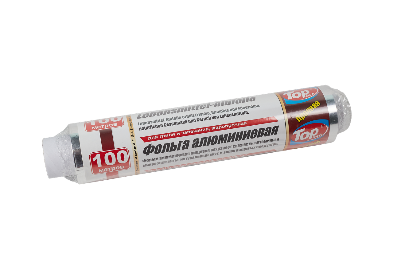 Фольга алюмінієва для запікання Toppack 29 см 100 м 14 мкм міцна