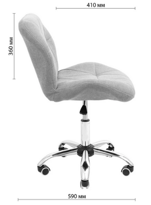 Размеры кресла Бинго Richman тканевое на хром колесиках