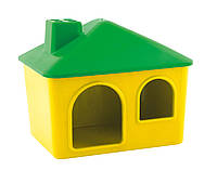 Дом для хомяка пластиковый Природа 13 x 10 x 7,5 см Желто-зеленый (4823082402779) SB, код: 7687553