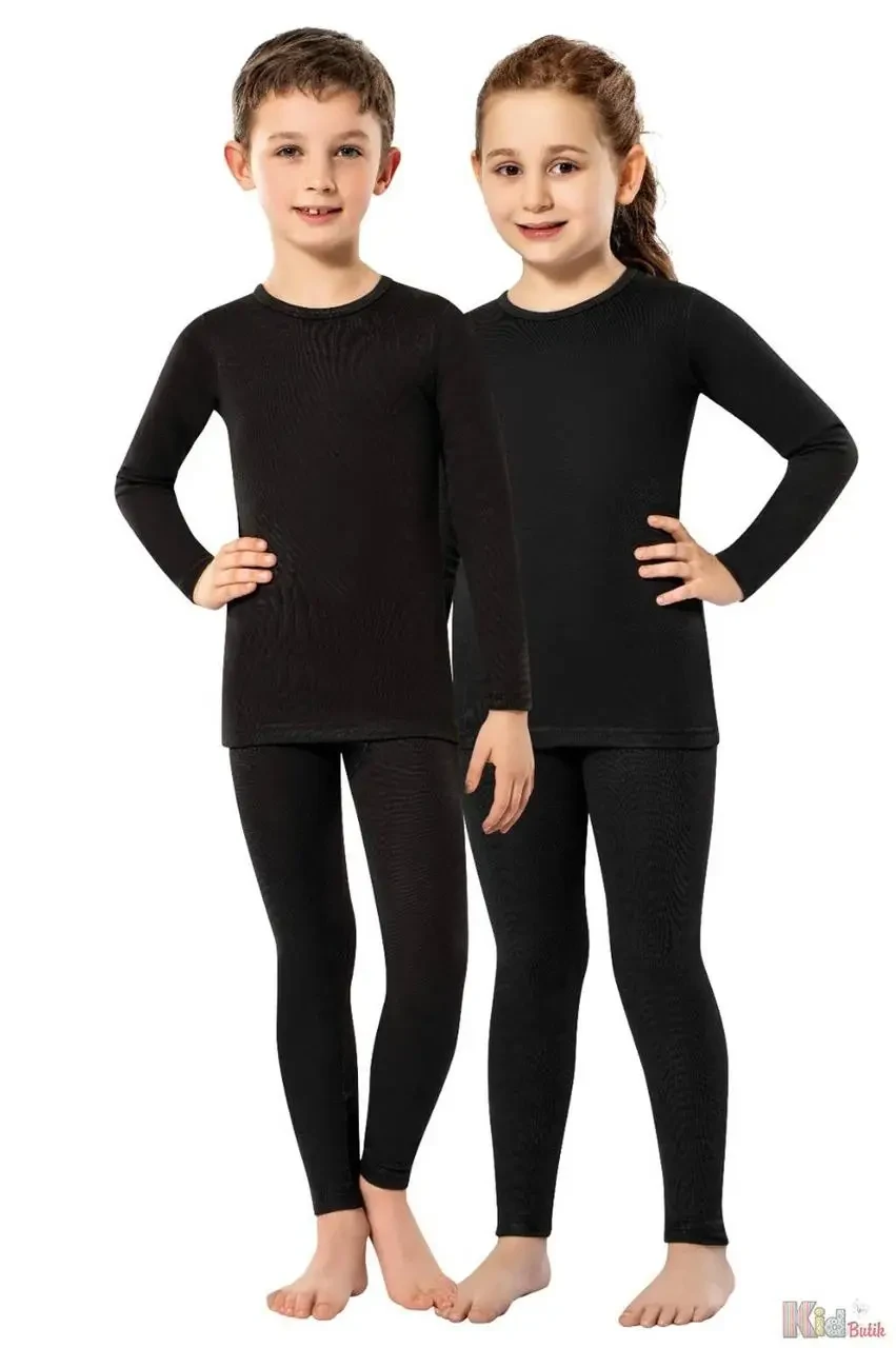 Термобілизна дитяча Kota Kids Underwear 122-128 см / 7-8 р.. чорна, фото 1