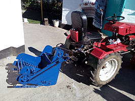 Подключение транспортерной картофелекопалки КМ-5 к минитрактору (привод справа через звездочку)