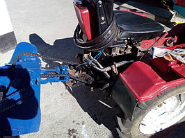 Подключение транспортерной картофелекопалки КМ-5 к минитрактору (привод справа через звездочку)