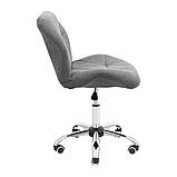 Офісне крісло на коліщатках Richman Biнго хром темно-сіре сидіння, фото 3