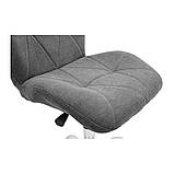 Офісне крісло на коліщатках Richman Biнго хром темно-сіре сидіння, фото 5