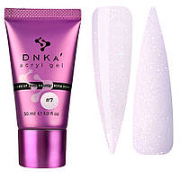 Полигель (в тюбике) DNKa Acryl Gel №07 Elixir акрил-гель розовый с шиммером, 30 мл