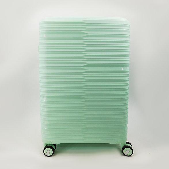 Валіза дорожня 3 в 1 трійка на колесах поліпропілен у різних кольорах Cans Зелена, фото 1