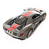 Іграшкова машинка металева Ford GT 2019, форд, сірий, відкр двері, інерція, 1:42, 5*12*3см (250338U), фото 5