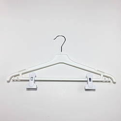 Плічка вішаки пластикові W-PYz42 білого кольору, довжина 420 мм