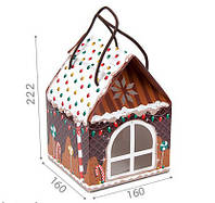Подарочная коробочка Домик для выпечки, конфет, пряничного домика или набора игрушек