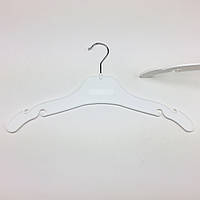 10 шт. Плечики вешалки тремпеля пластиковые W-VX42, белого цвета, длина 420 мм