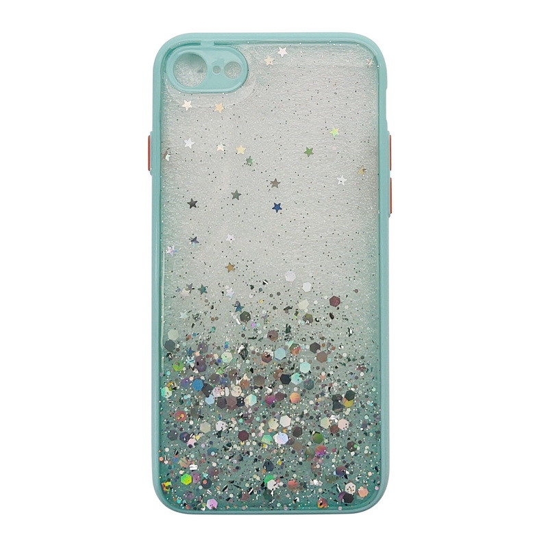 Чохол із блискітками та захистом камери для Apple iPhone 7/8, SE 2020 Mint