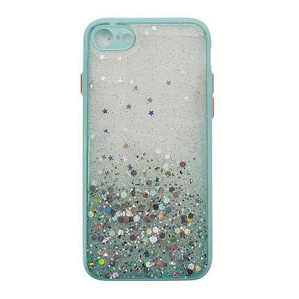 Чохол із блискітками та захистом камери для Apple iPhone 7/8, SE 2020 Mint, фото 1