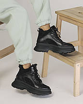 Кросівки зимові U.Spirit 5050 37 чорна шкіра замша 36, фото 3