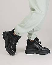 Кросівки зимові U.Spirit 5050 37 чорна шкіра замша 36, фото 4