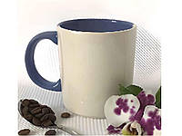 Чашка для чая/кофе 350мл Офисная Бело-синяя ТМ СЛАВЯНСК FG