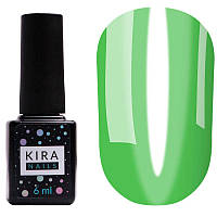 Гель-лак Kira Nails Vitrage №V04 (зеленый салатовый, витражный), 6 мл