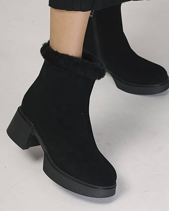 Черевики Berkonty 26027 37 чорні замша 36, фото 1