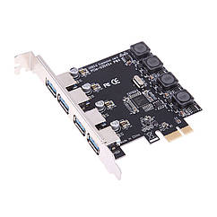 DR Контролер PCI-Е=>USB 3.0, 4 порти, 5Gbps, BOX