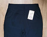 Штани зимові, жіночі, щільні на хутрі. Ластівка. Темно-синій 2XL (50 р), фото 4