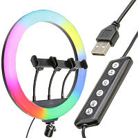 Кільцева лампа для знімання набір блогера RGB LED MJ36 світлодіодна лампа для світлин професійна