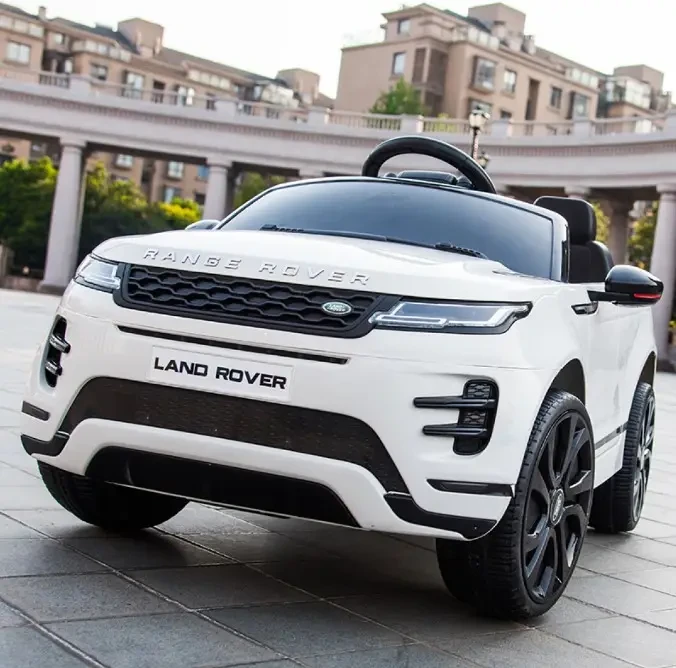 Дитячий електромобіль на акумуляторі Range Rover Evoque з планшетом та пультом радіокерування 3-8 років білий
