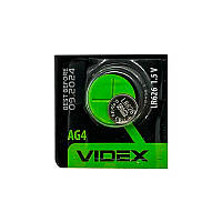 Батарейка часовая Videx AG 4 (LR626) щелочная 49шт