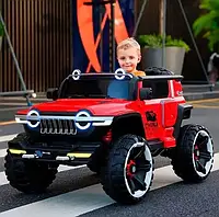Детский электромобиль на аккумуляторе джип Jeep M 4863 с пультом радиоуправления для детей 3-8 лет красный