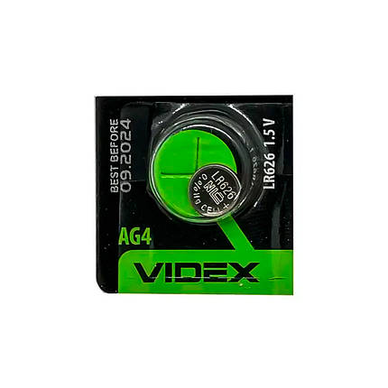 Батарейка часова Videx AG 4 (LR626), фото 1