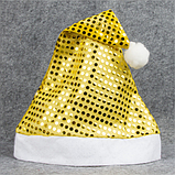 Шапка Діда Мороза жовта з паєтками SPRING AROUND 03406, фото 2