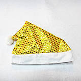 Шапка Діда Мороза жовта з паєтками SPRING AROUND 03406, фото 3