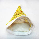 Шапка Діда Мороза жовта з паєтками SPRING AROUND 03406, фото 4