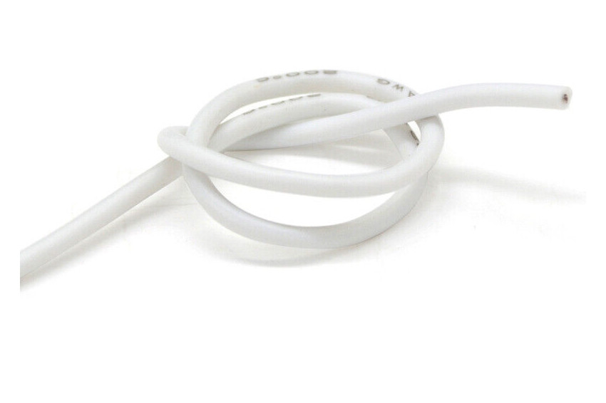 Провід силіконовий QJ 30 AWG (білий), 1 метр amc, фото 1