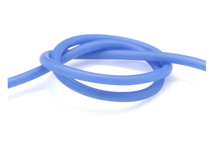 Провід силіконовий QJ 28 AWG (синій), 1 метр amc, фото 1