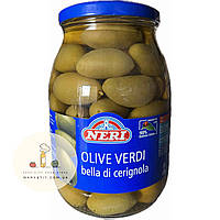 Оливки зеленые гиганты Neri Olive Verdi Cerignola с косточкой 1 кг.