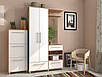 Стильний вузький білий маленький передпокій у коридор 113 см із шафою та дзеркалом Ніагара Сокме дуб сонома білий, фото 4