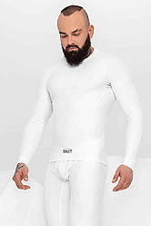 Чоловіча термофутболка ThermoSOFT із двустороннім мікроначісуванням білий