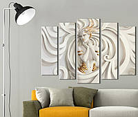 Модульная картина Декор Карпаты Vip Collection 120х80 см (VIP-M5-l589) KM, код: 979016