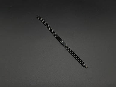 Сталевий браслет під гравіюванням. 21,5см Колір Чорний