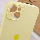 Чохол Silicone Case Full Camera Protective (AA) для Apple iPhone 15 (6.1") Жовтий / Mellow Yellow, фото 8