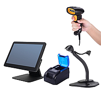 Комплект електронного касового обладнання для торгових магазинів POS-Smart 4 шт.