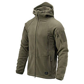 Кофта чоловіча флісова з капюшоном на блискавці Helikon-Tex Patriot Mk2 Hybrid Fleece Олива, Фліска чоловіча